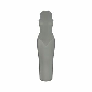 Elegant Gray Sleeveless Maxi Dress